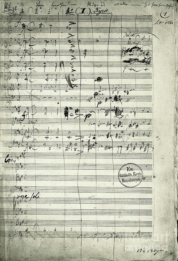 Manuscript Page From Beethovens Missa Photograph by Bettmann
