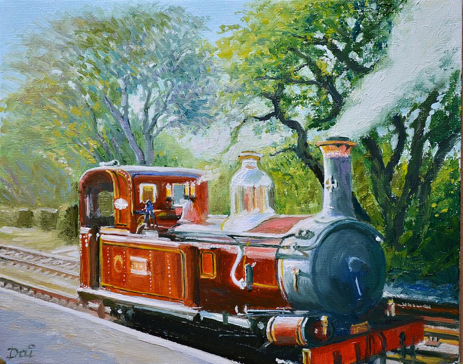 Manx Locomotive No4 Painting by Dai Wynn