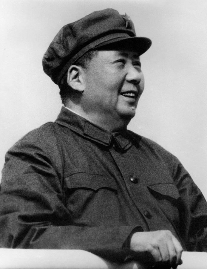 Mao Tse Toung During Review Of Army Of The Great Proletarian Cultural Revolution Photograph by Unknown