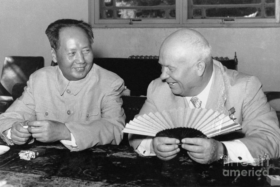 Mao Tse-tung And Nikita Khrushchev Photograph by Bettmann