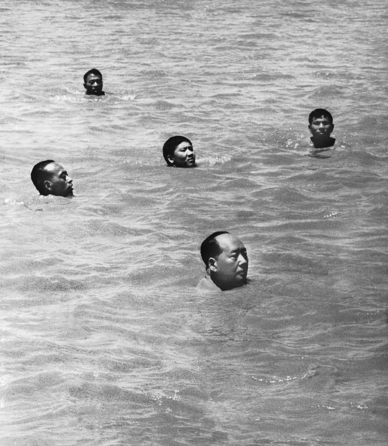 Mao Zedong Swimming In The River Photograph by Keystone-france