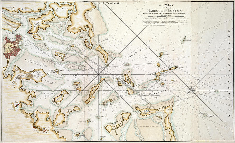 Map: Boston Harbor, C1776 Painting by Robert Sayer