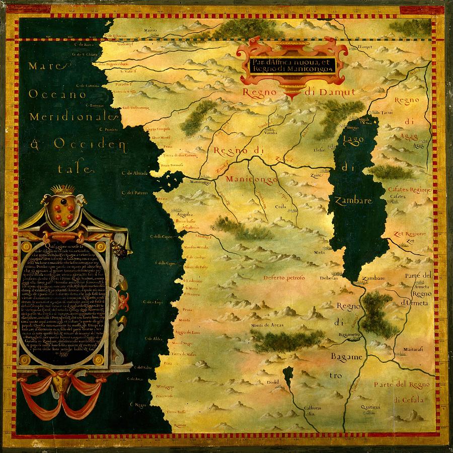 Map Of Angola 1580 Photograph by Andrew Fare