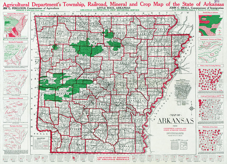 Map of Arkansas: from government and other authentic sources Painting by F.L. Blaisdell
