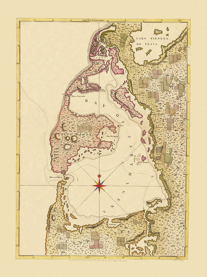 Map Of Cartagena 1771 Photograph by Andrew Fare
