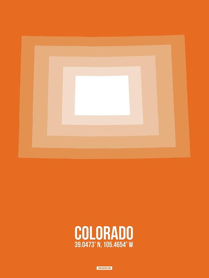 Colorado Map Digital Art - Map of Colorado by Naxart Studio