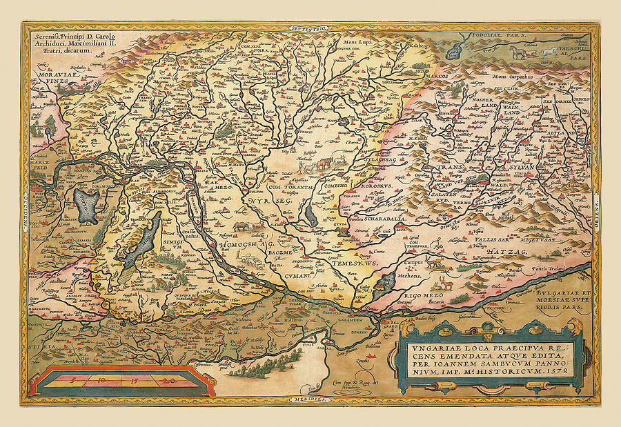 Map of Eastern Europe #1 Painting by A. Ortelius
