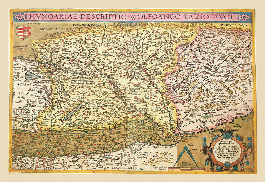 Map of Eastern Europe #2 Painting by A. Ortelius