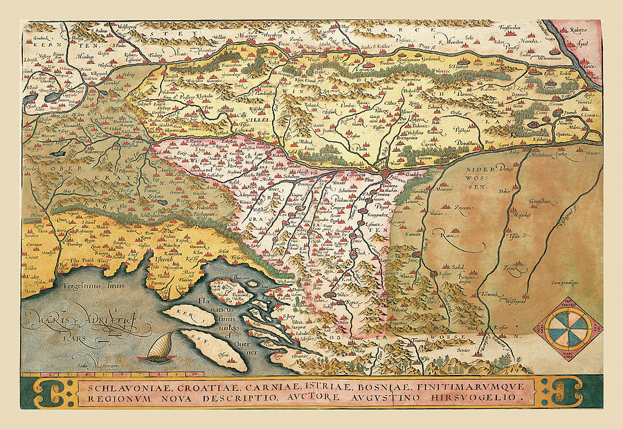 Map of Eastern Europe #3 Painting by A. Ortelius