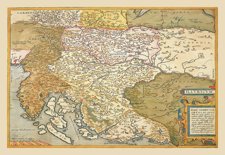 Map of Eastern Europe #4 Painting by A. Ortelius
