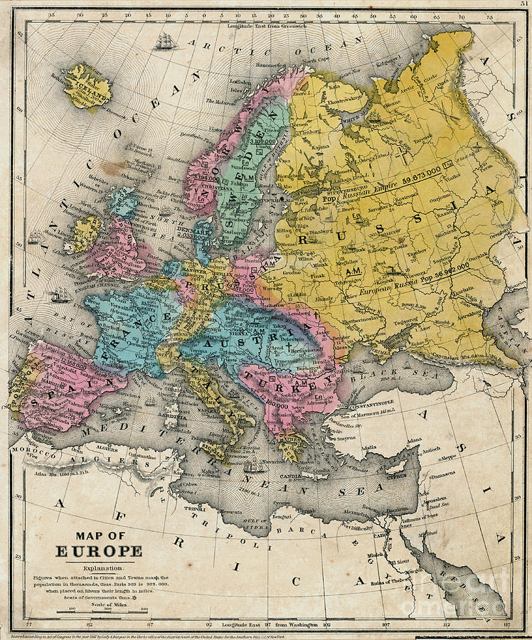 Map Of Europe Photograph by Bettmann