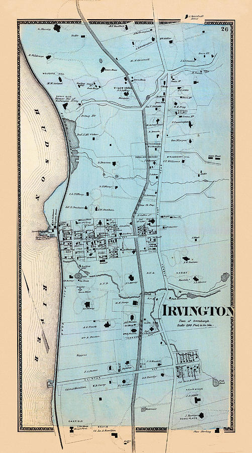 Map Of Irvington 1868 Photograph by Andrew Fare