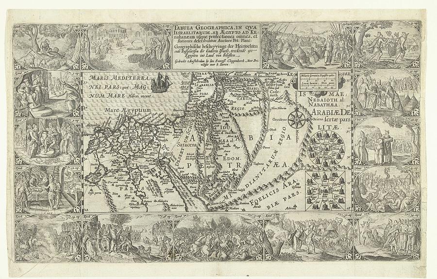 Map Of Israel And Egypt, Pieter Bast, After David Vinckboons I, C. 1604 Painting