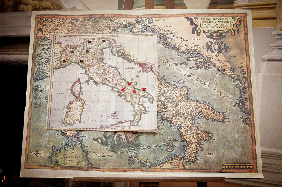 Map Of Italy Photograph by Alberto Guglielmi Map Of Italy Photograph by Alberto Guglielmi