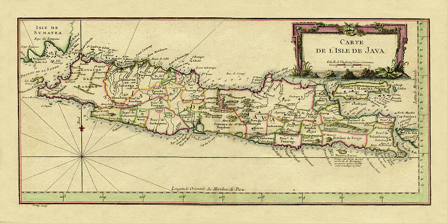 Map Of Java 1764 Photograph by Andrew Fare