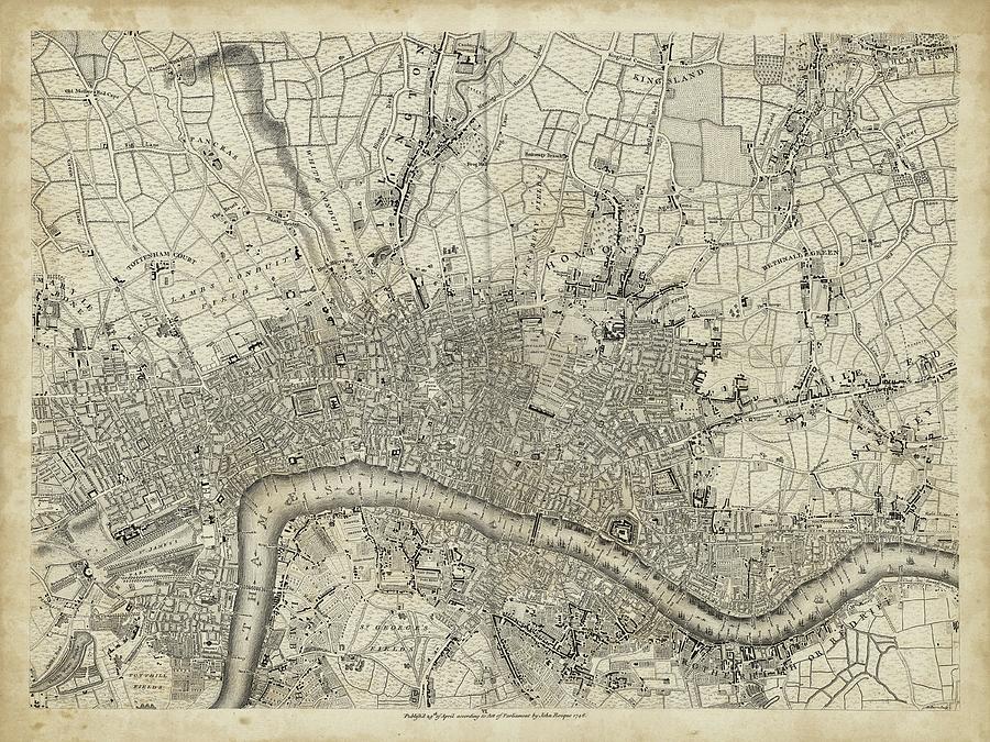 Map Of London Grid Vii Painting by Unknown - Fine Art America