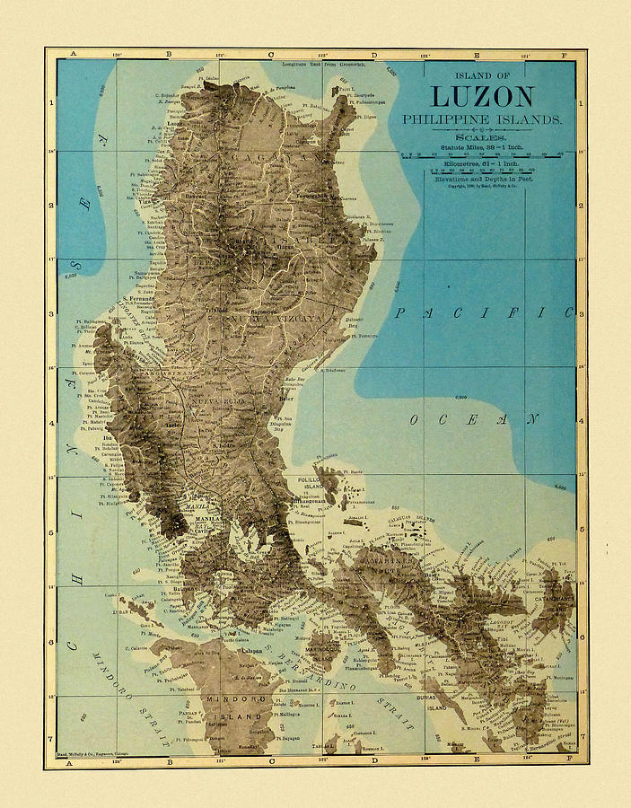 Map Of Luzon 1890 Photograph by Andrew Fare