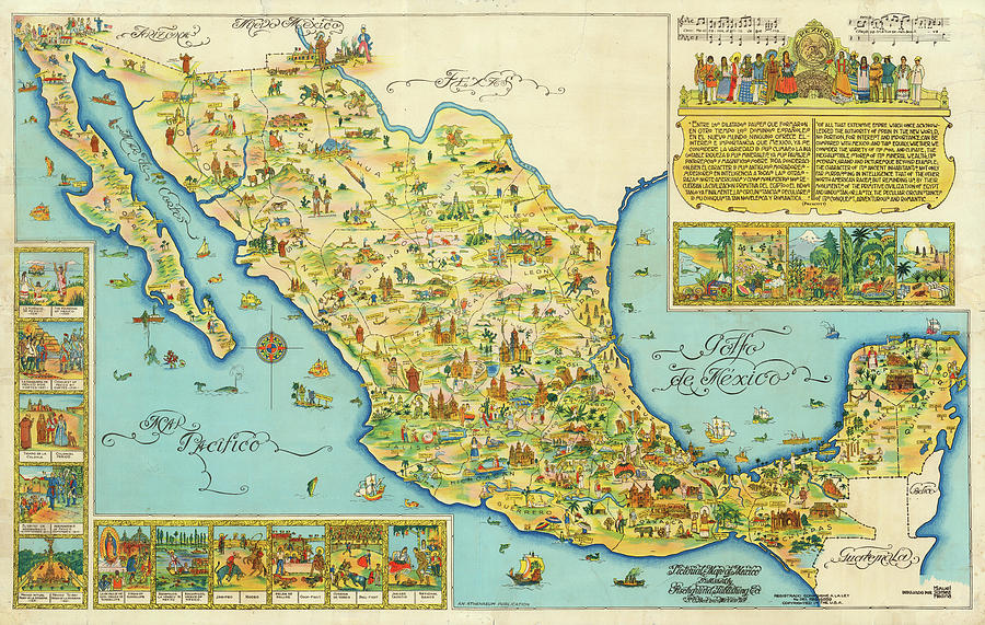 Old Map Of Mexico – Verjaardag Vrouw 2020