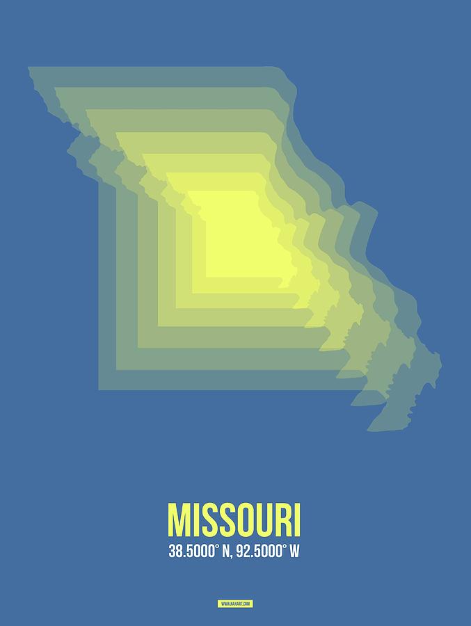 St. Louis Digital Art - Map of Missouri by Naxart Studio