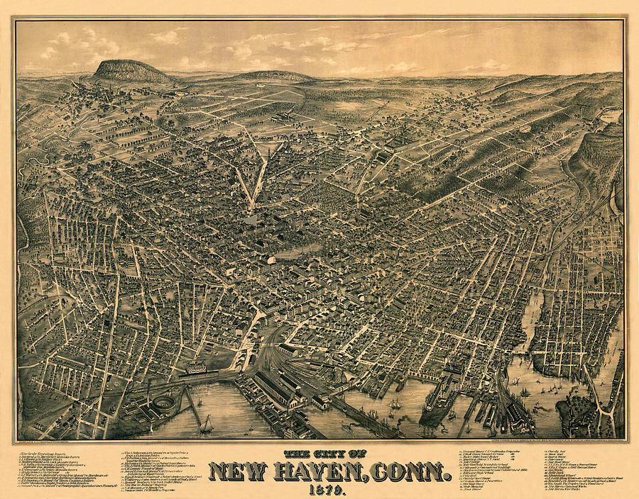 Map Of New Haven 1879 Photograph by Andrew Fare