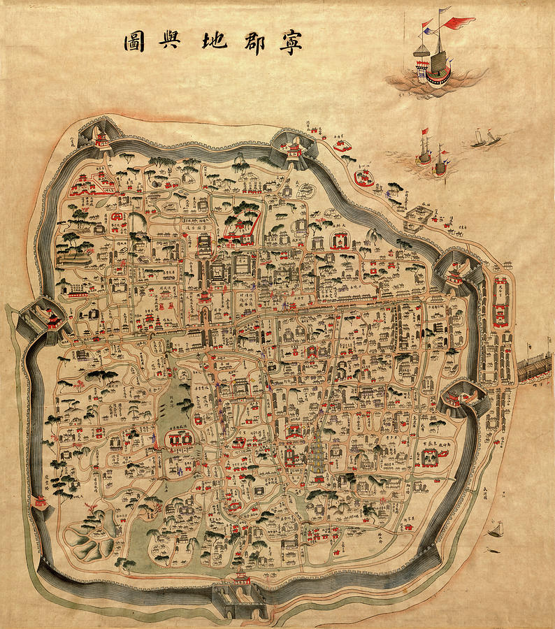 Map Of Ningbo 1846 Photograph by Andrew Fare