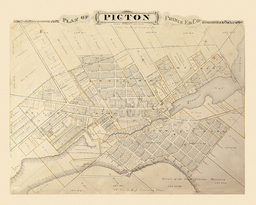 Map Of Picton 1878 Photograph by Andrew Fare