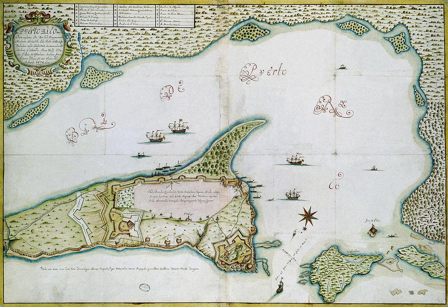 Map Of Puerto Rico - 1678. Drawing by Venegas Ossorio Map Of Puerto Rico - 1678. Drawing by Venegas Ossorio