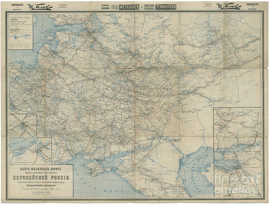 Map Of Roads Drawing by Heritage Images