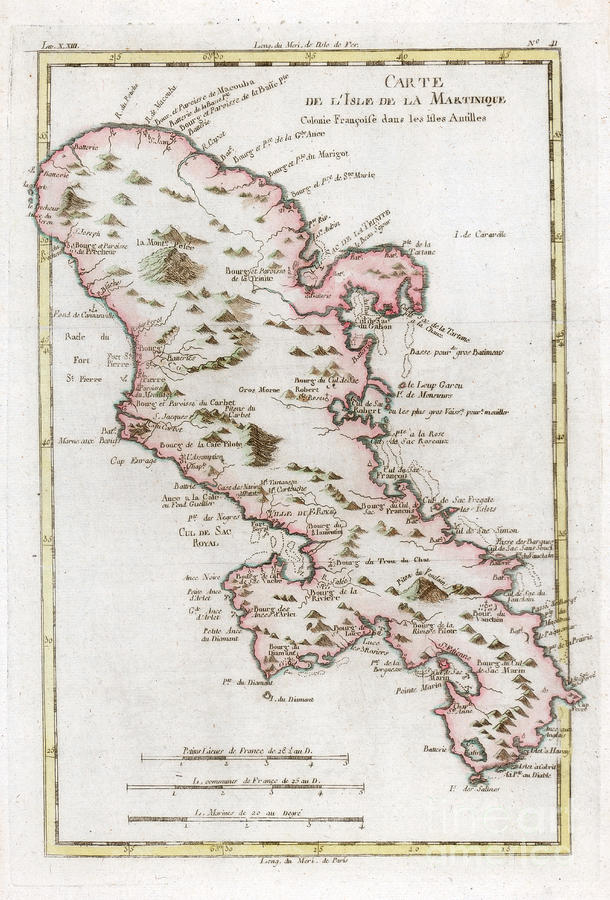 Map Of The Caribbean Island Drawing by Print Collector