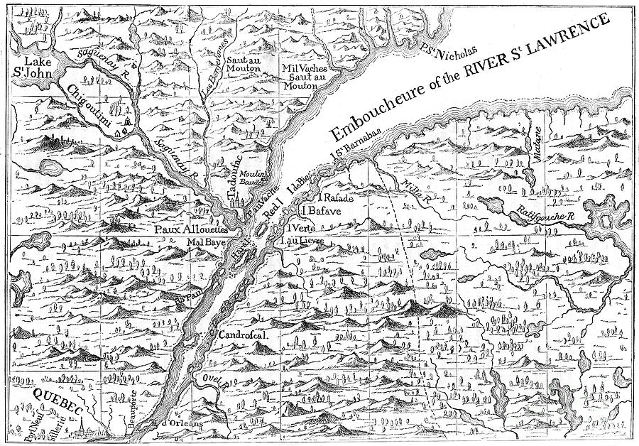 Map Of The Course Of The River St Drawing by Print Collector