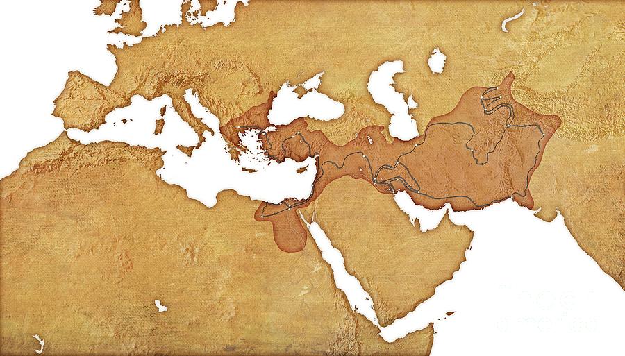 Map Of The Empire Of Alexander The Great Photograph by Mikkel Juul Jensen/science Photo Library