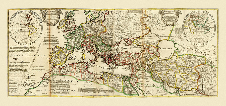 Map Of The Roman Empire 2 Photograph by Andrew Fare