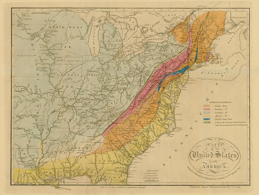 Map Of United States 1818c Digital Art by Historic Map Works Llc Map Of United States 1818c Digital Art by Historic Map Works Llc