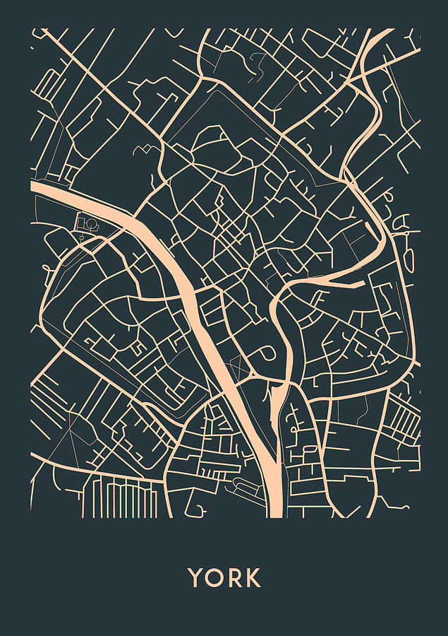 Map Of York Digital Art