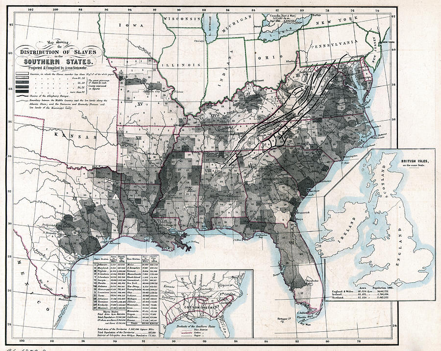 Slavery Map, C1863 Drawing by Adolph Von Steinwehr - Fine Art America