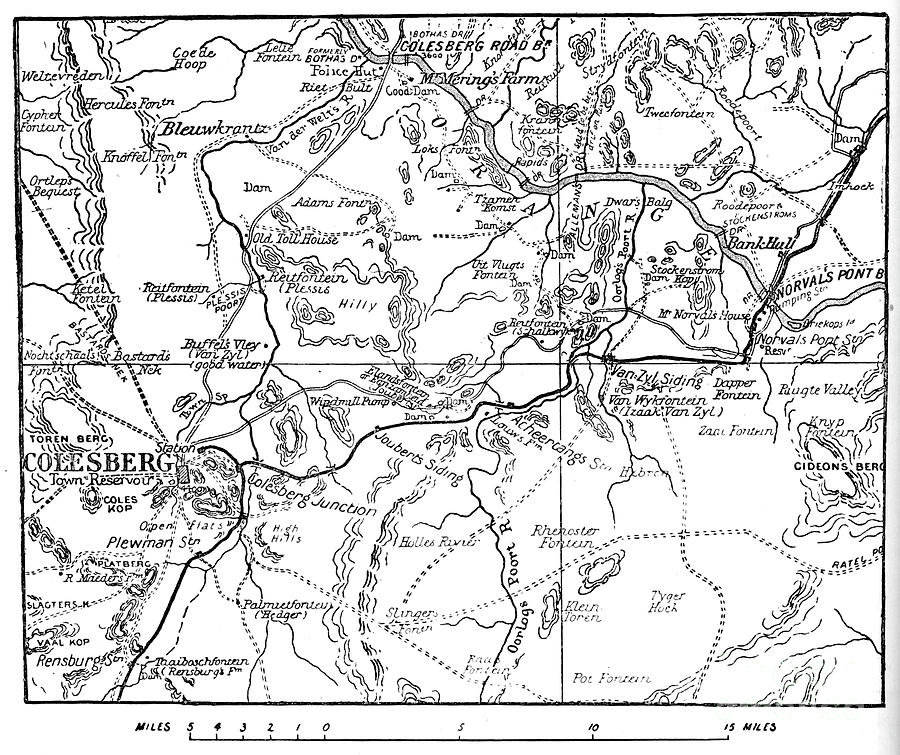 Map To Illustrate The Operations Round Drawing by Print Collector