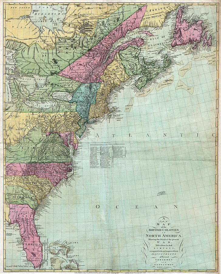 United States Map, 1781 Drawing by John Andrews and John Harris - Granger Historical Picture Archive United States Map, 1781 Drawing by John Andrews and John Harris - Granger Historical Picture Archive