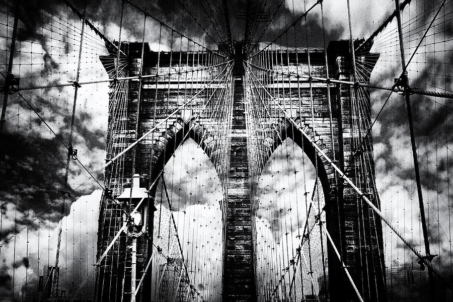 Brooklyn Bridge Photograph - Gothic Approach  by Jessica Jenney