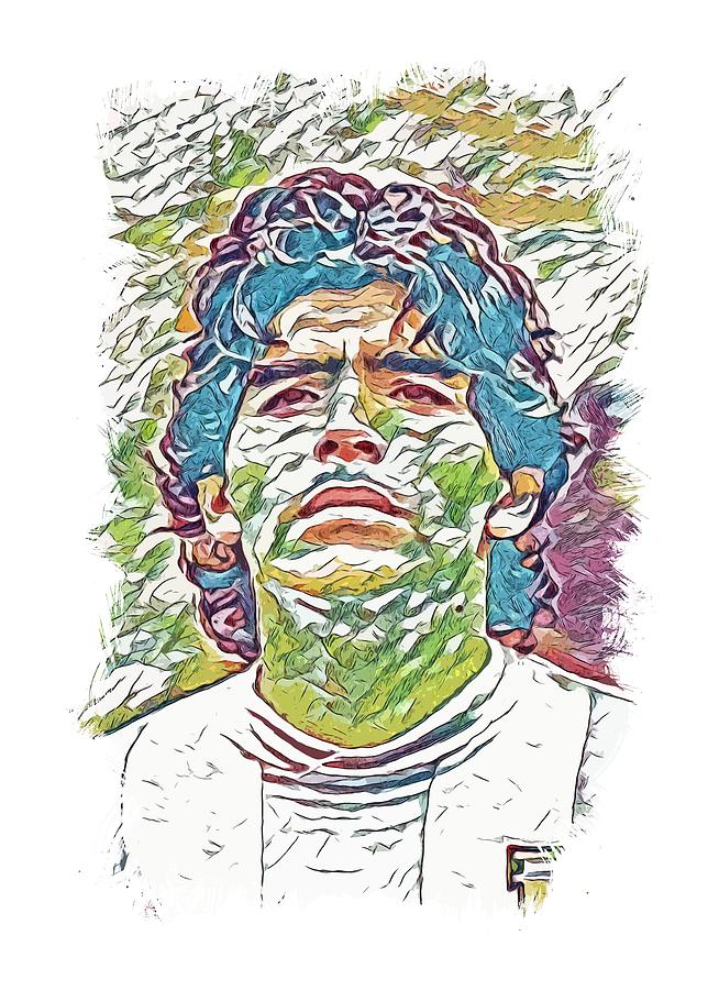 Maradona - The Legend Digital Art by Dusan Naumovski