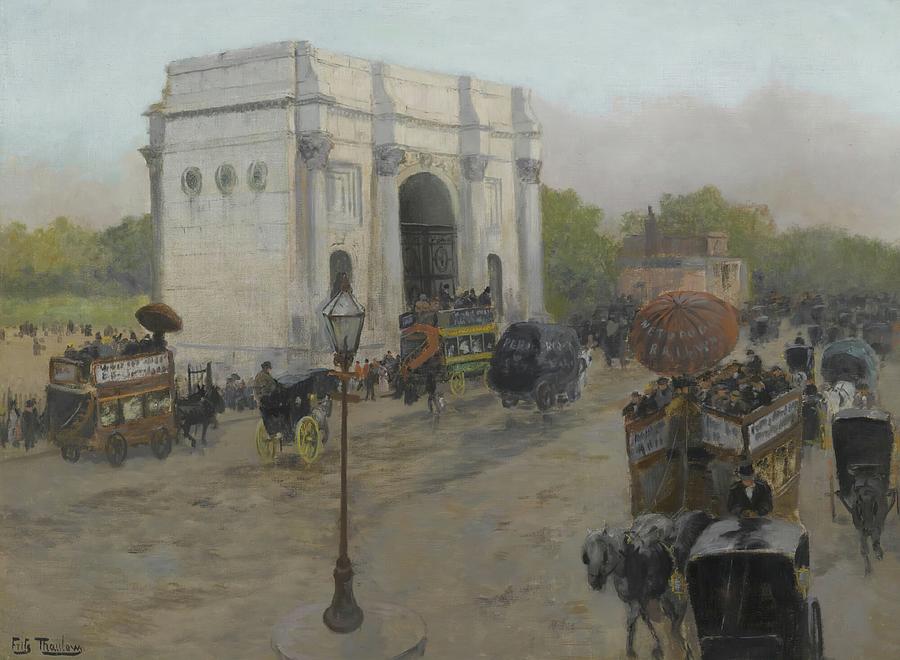 Marble Arch, London Painting by Fritz Thaulow Marble Arch, London Painting by Fritz Thaulow
