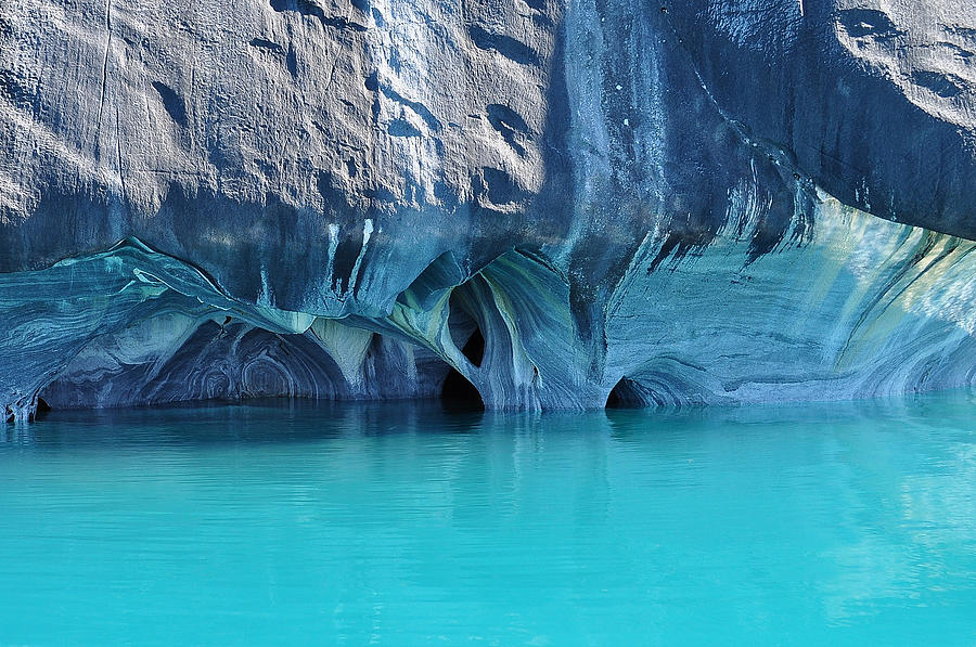 Marble Cathedral In General Carrera Lake Photograph by Jorge Leon Cabello