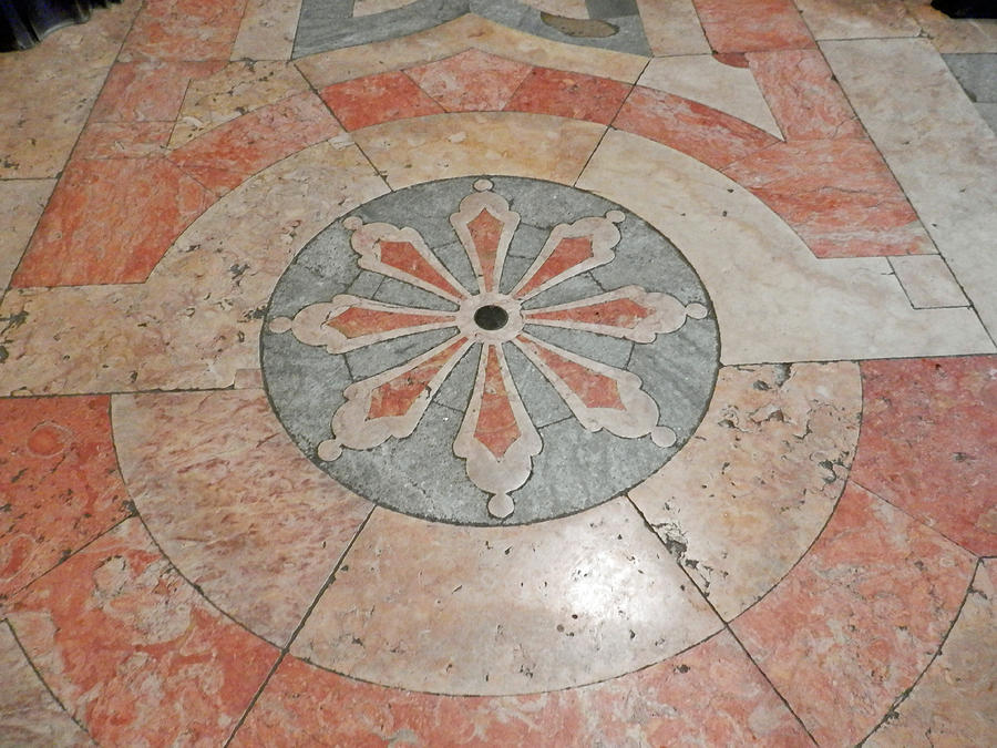 Marble floor inside Lisbon church Photograph by Pema Hou