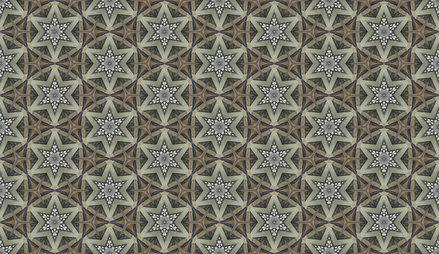 Pattern Mixed Media - Marble Star Repeat by Delyth Angharad