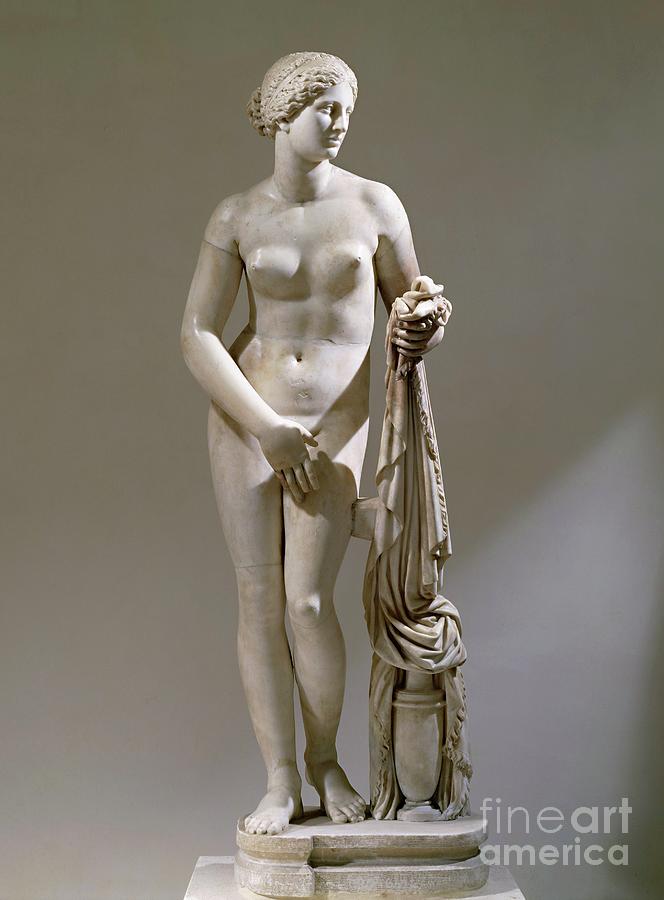 Marble Statue Of Aphrodite Of Cnidus, Copy Of A Greek Original By Praxiteles Sculpture by Praxiteles