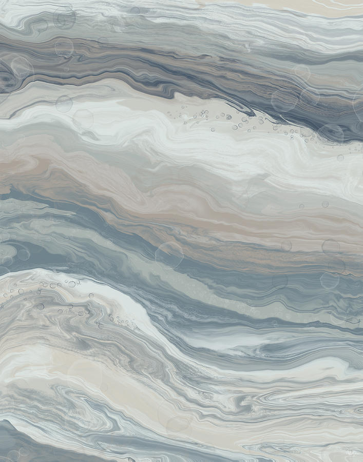Water Painting - Marble Surf 1 by Fab Funky