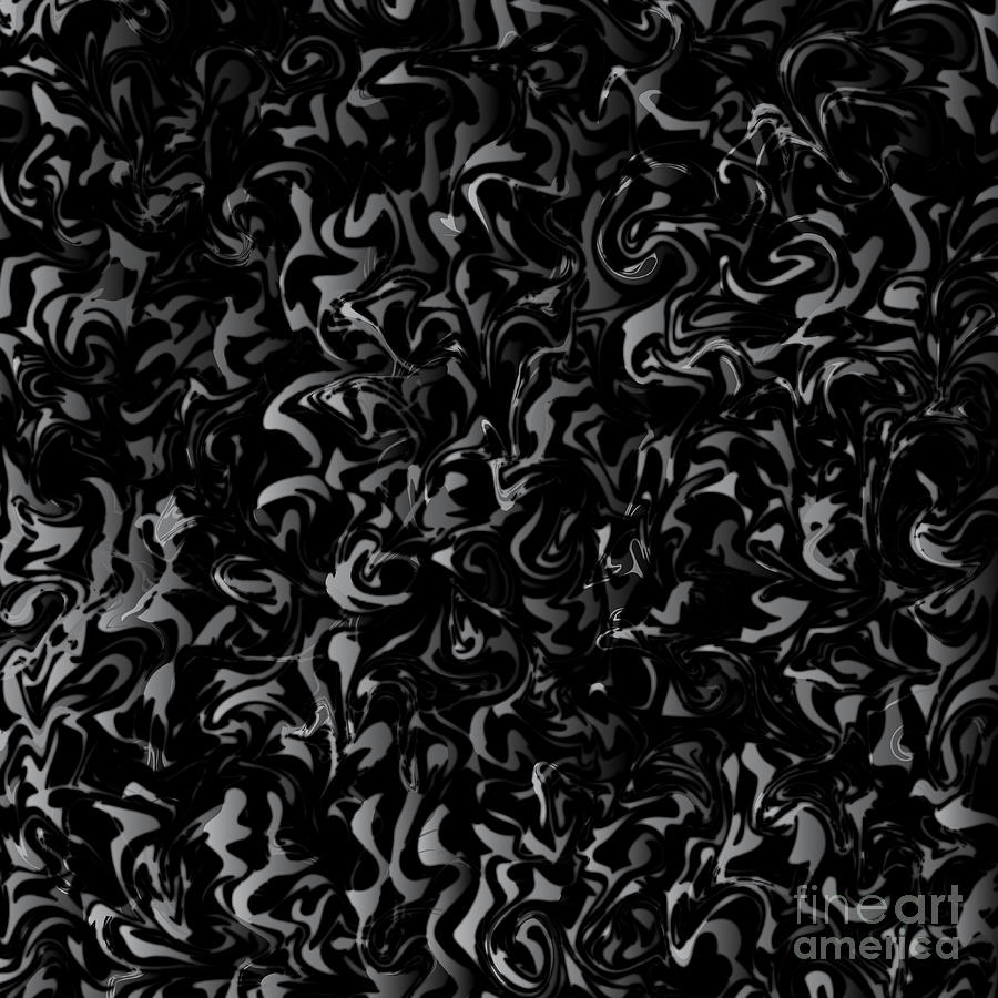 Marble Texture Background In Black Digital Art by Yuliya
