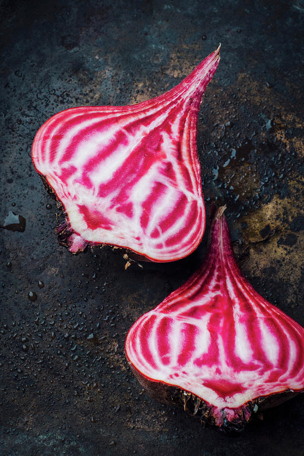 Marbled Beetroot, Halved Photograph by Kate Prihodko