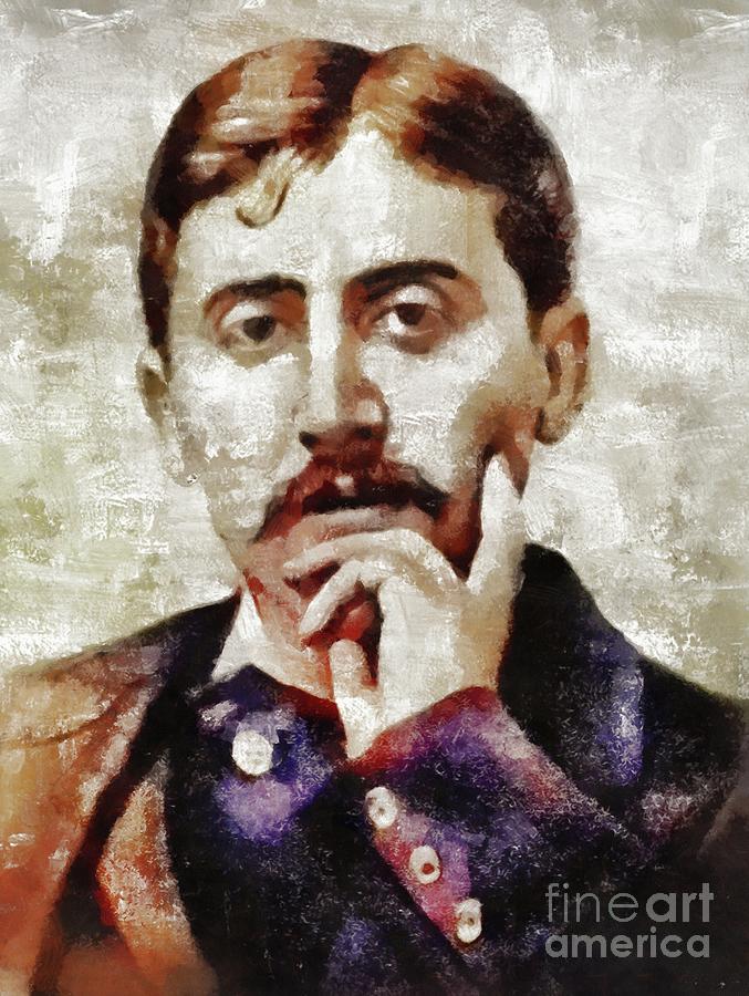 Vintage Painting - Marcel Proust, Literary Legend by Esoterica Art Agency