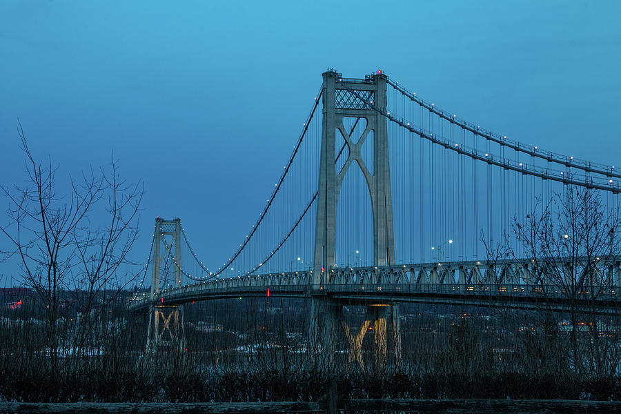 Hudson River Photograph - March Evening at Mid-Hudson Bridge 2019 by Jeff Severson Hudson River Photograph - March Evening at Mid-Hudson Bridge 2019 by Jeff Severson