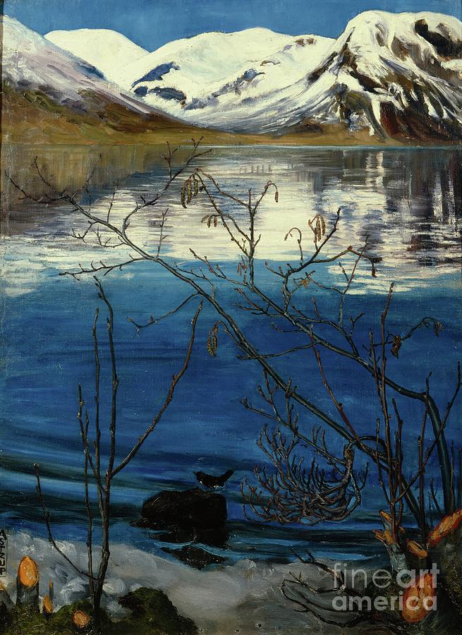 March Mood At Jolstervannet, 1905 Painting by Nikolai Astrup